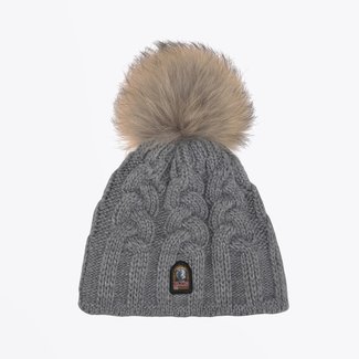 PARAJUMPERS Grey Cable Knit Hat