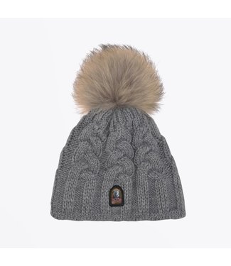 Grey Cable Knit Hat