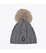 Grey Cable Knit Hat