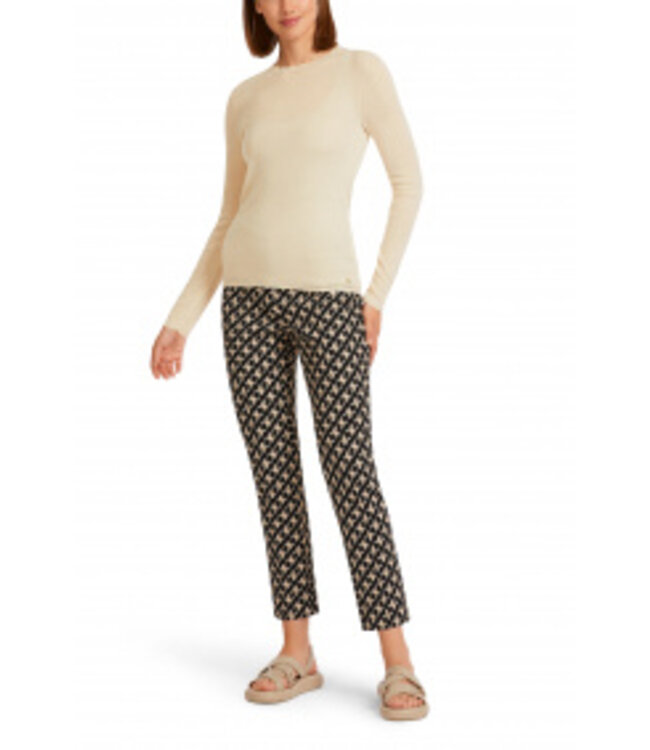 MARC CAIN Wool Sweater with Pattern Details