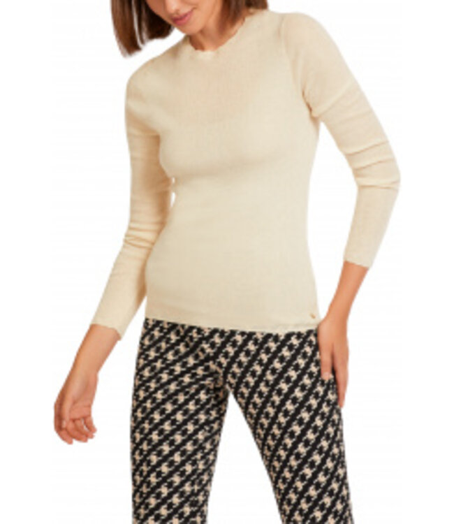 MARC CAIN Wool Sweater with Pattern Details