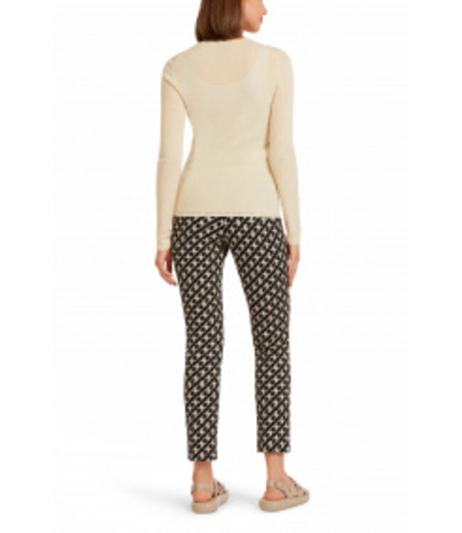 MARC CAIN Wool Sweater with Pattern Details