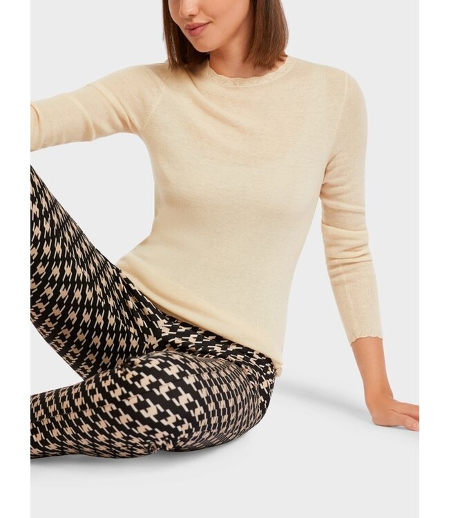 MARC CAIN Wool Sweater with Pattern Details