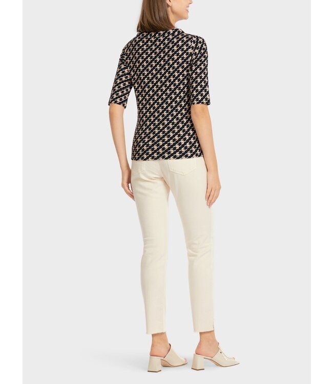 MARC CAIN T-shirt with Pepita Print