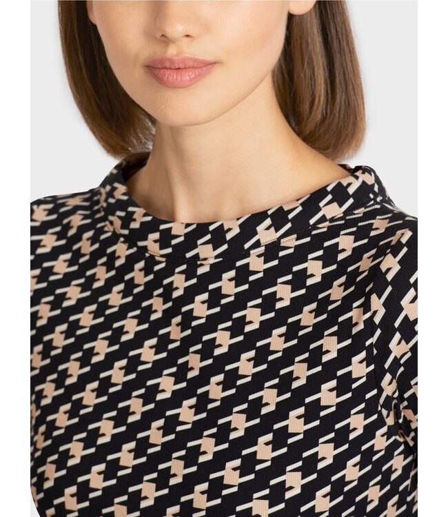 MARC CAIN T-shirt with Pepita Print