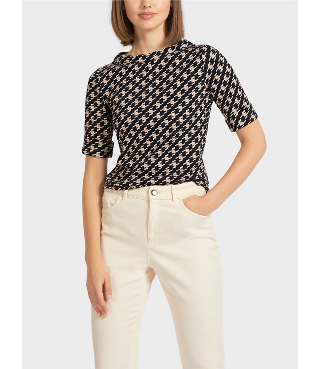 MARC CAIN T-shirt with Pepita Print