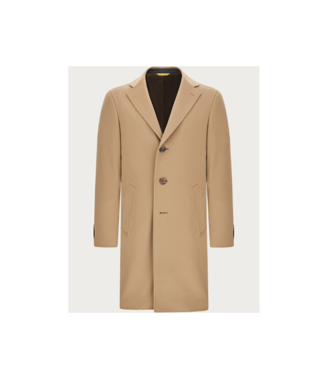 CANALI Camel Wool And Cashmere Kei Coat