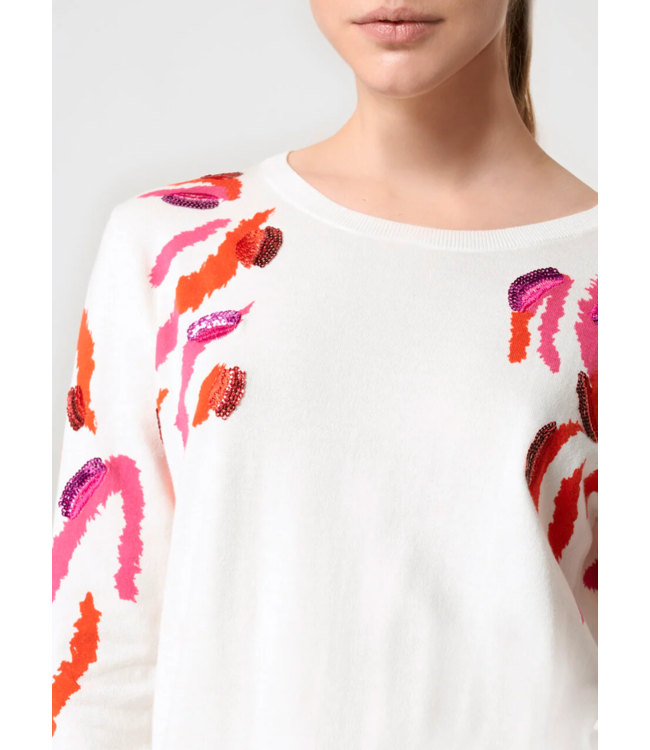Sequin-Embroidered Sweater
