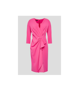 Crepe Draped Midi Dress