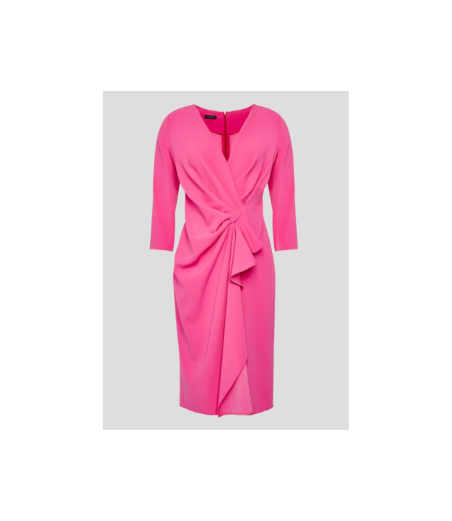 Crepe Draped Midi Dress