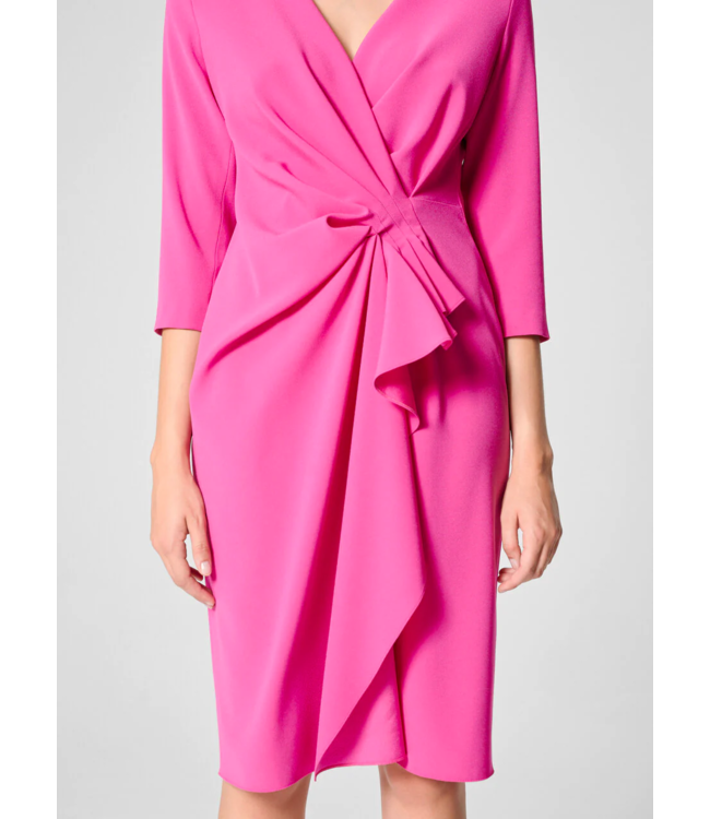 Crepe Draped Midi Dress