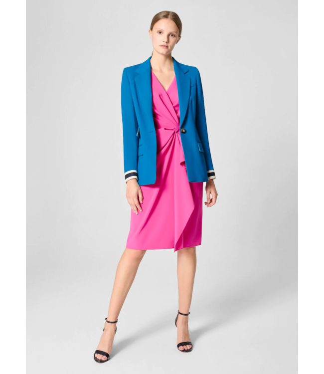 Crepe Draped Midi Dress