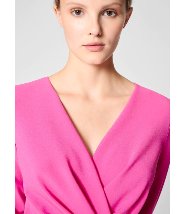 Crepe Draped Midi Dress