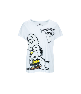 One Love Snoopy Print T-Shirt