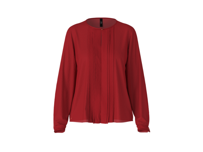 Blouse with Flounced Details