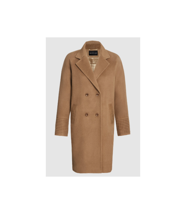 SENTALER Manteau à col cranté et à double boutonnage