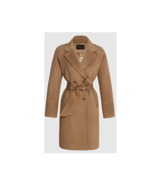 SENTALER Double Breasted Notched Collard Coat