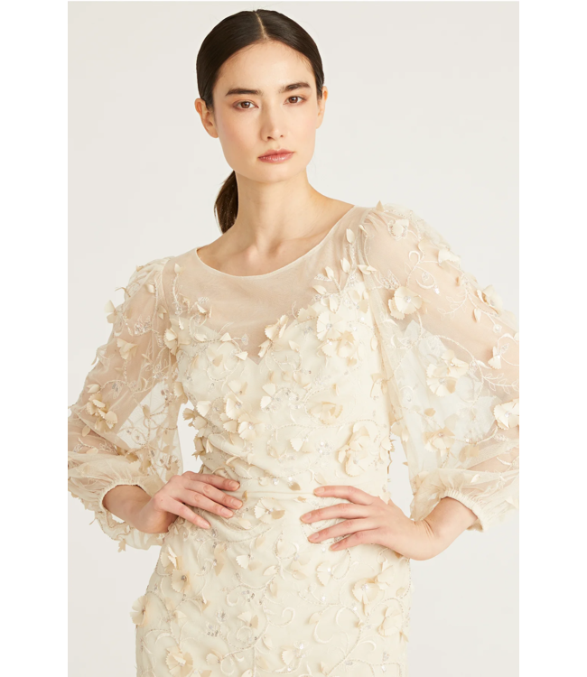 Theia Jessa Beaded Cocktail Dress