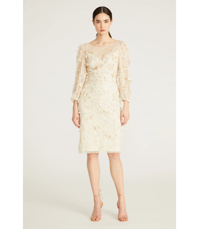 Theia Jessa Beaded Cocktail Dress