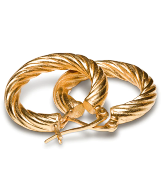 RM KANDY Boucles d'Oreilles Torsadées en Or