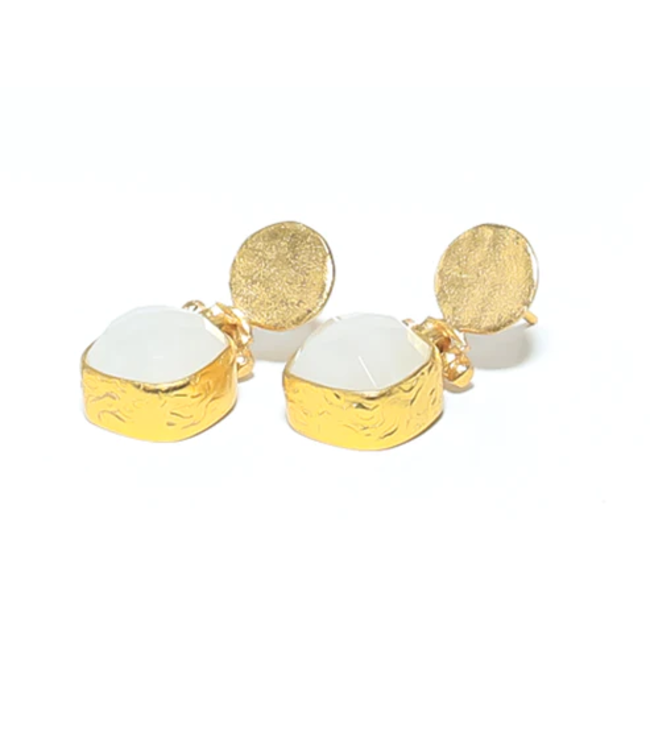 RM KANDY Pendants d'Oreilles en Pierre de Lune Celine