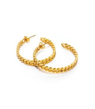 RM KANDY Jenna Large Chain Hoop Earrings