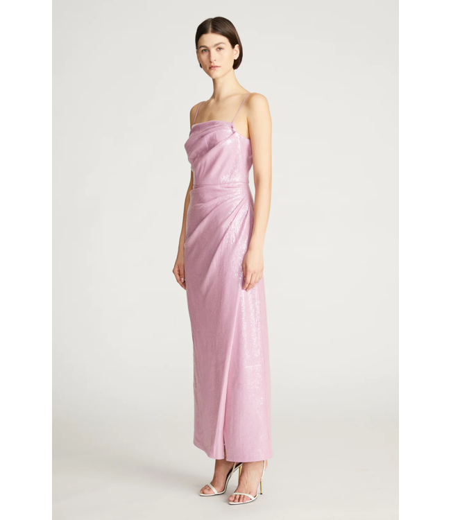 Halston Robe Alania en Paillettes Extensibles