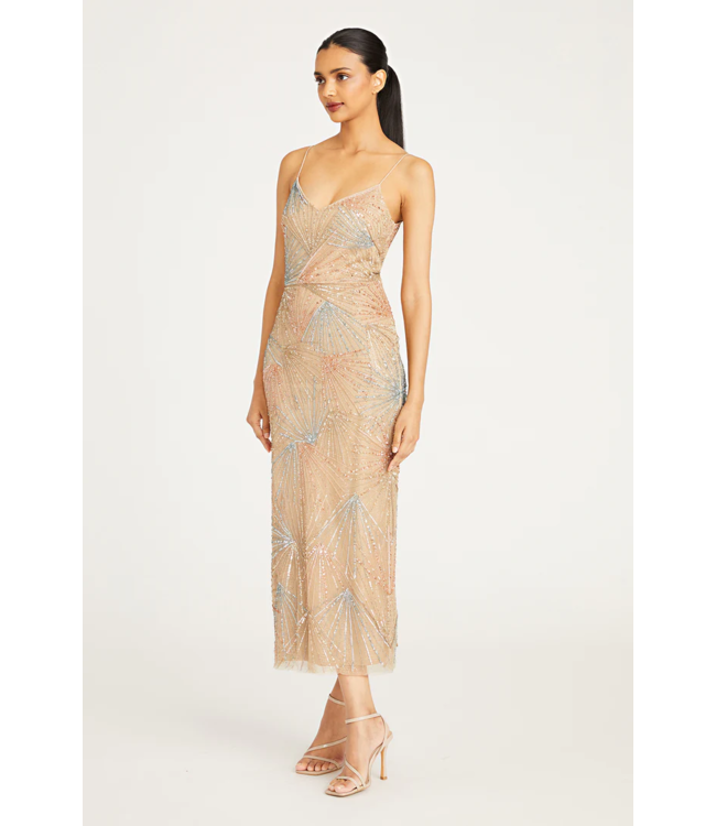 Theia Robe Diana perlée longueur de thé