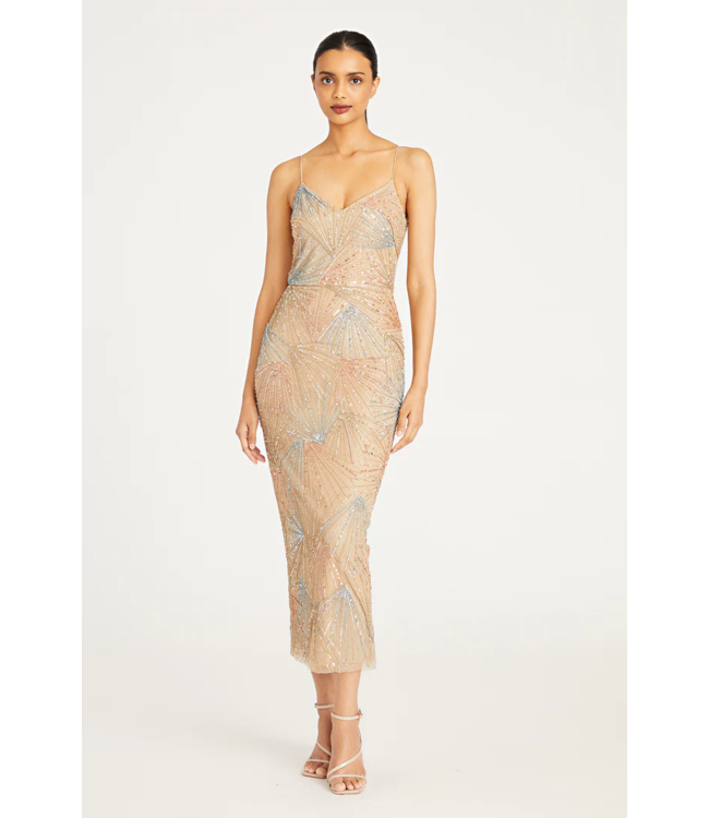 Theia Robe Diana perlée longueur de thé