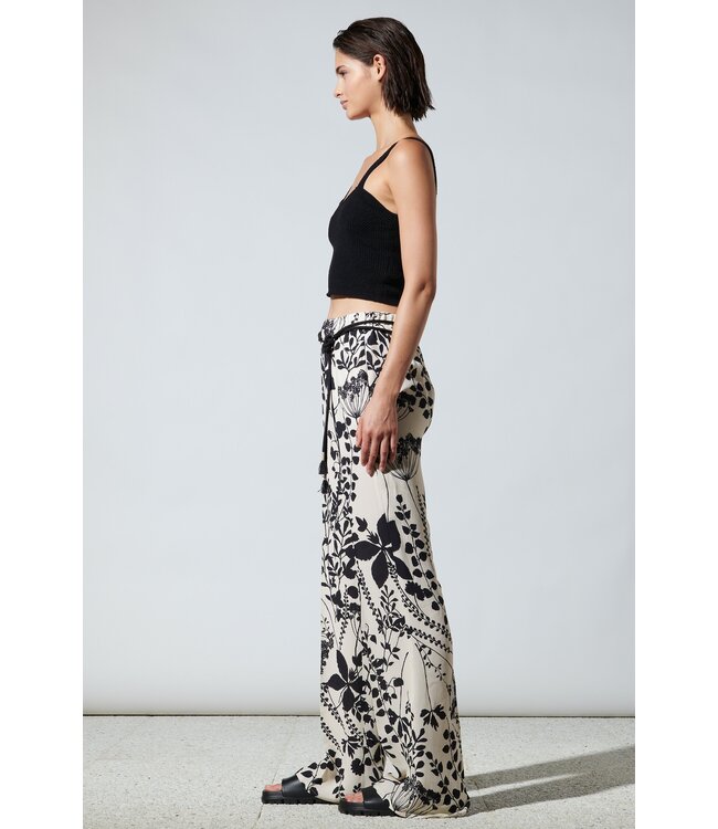 LUISA CERANO Trousers with Herbarium Print