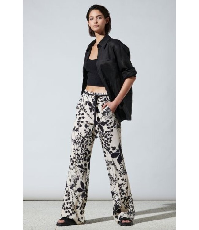 LUISA CERANO Pantalon avec imprimé Herbarium