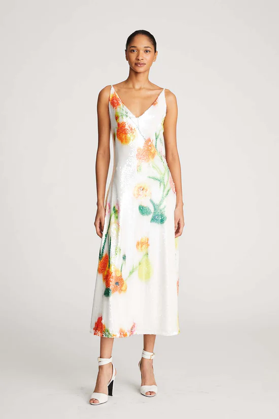 Caralyn Dress in Floral Sequin