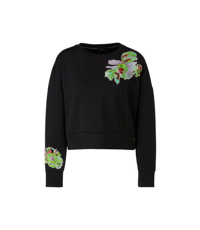 MARC CAIN Sweatshirt avec appliqué floral