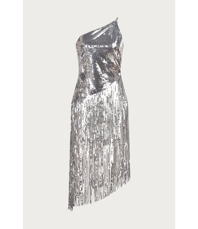 Halston Tonya Dress In Sequin Fringe