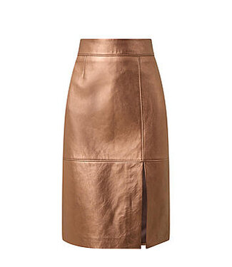 BOSS Leather Skirt Setora