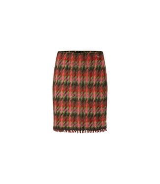 MARC CAIN Knit Skirt with Houndstooth Print