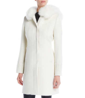 SENTALER Hooded Fur Coat