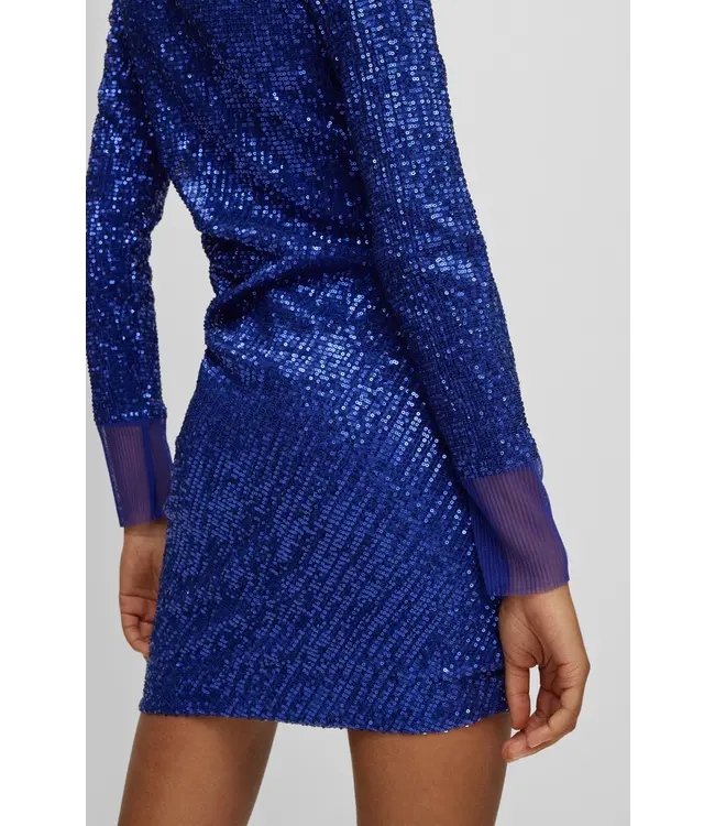 BOSS Robe Cintrée avec Ornements en Paillettes