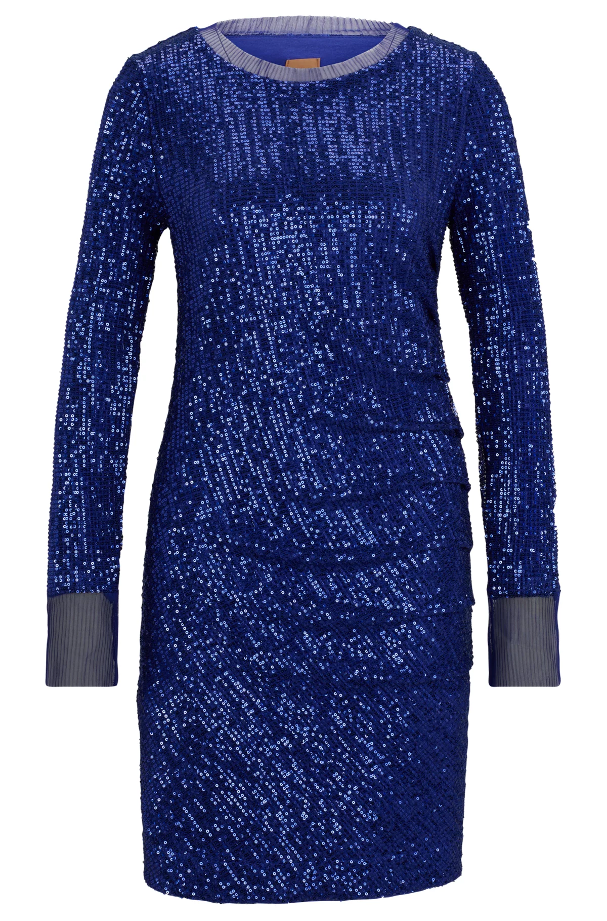 Slim-Fit Dress with Sequin Embellishments