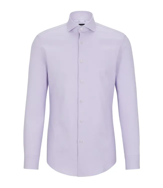 BOSS Slim-Fit Light Purple Shirt