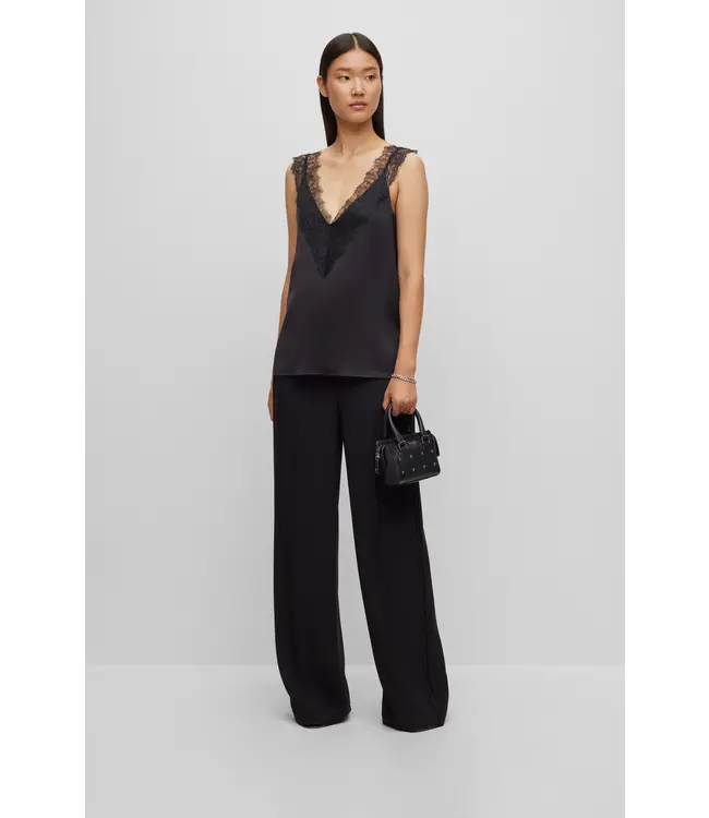 BOSS Top Belinga Sans Manches en Satin Lourd
