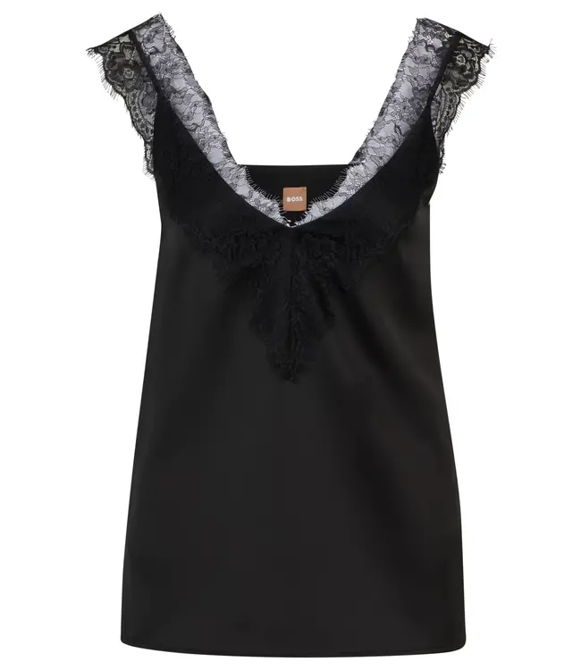 BOSS Top Belinga Sans Manches en Satin Lourd