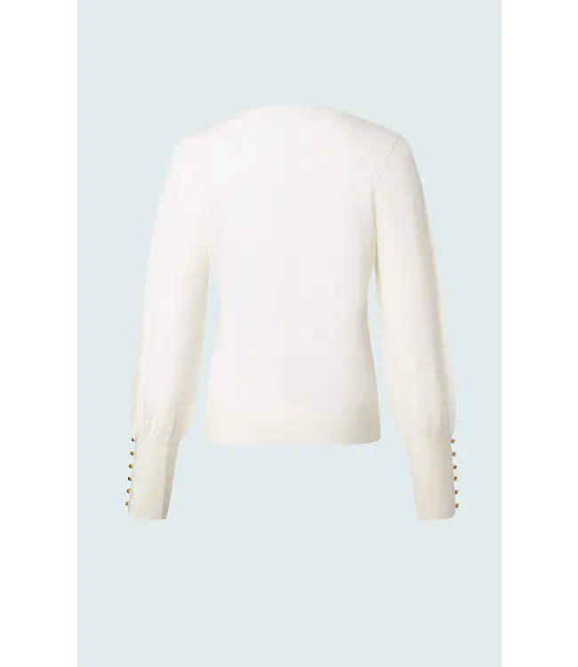 IRIS Pull à col en V en mélange mérinos