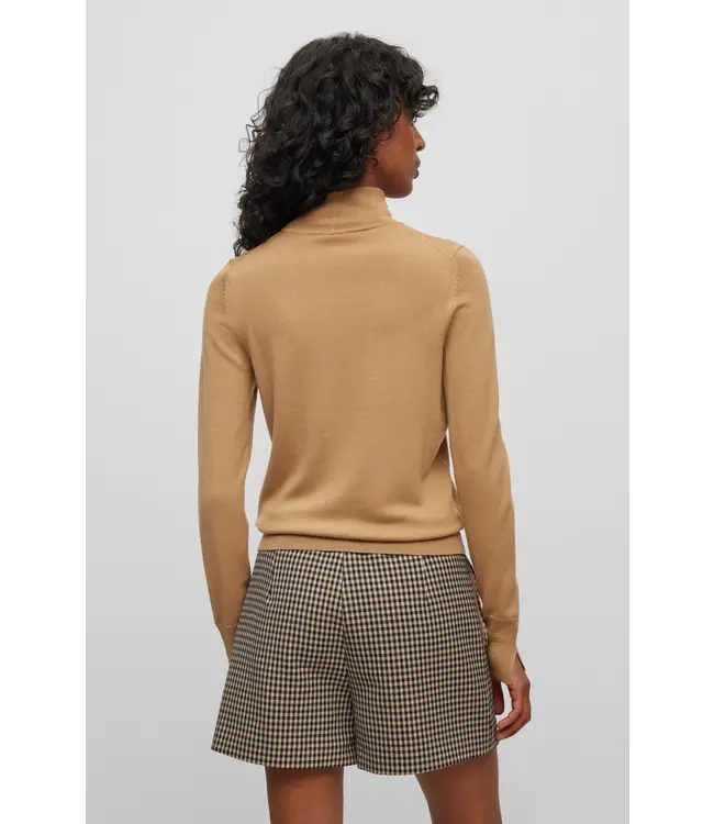 BOSS PULL À COL ROULÉ EN LAINE VIERGE