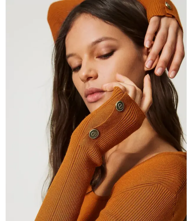 TWINSET Fitted Ribbed Sweater