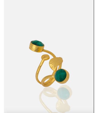 RM KANDY Selena Gold Emerald Ring