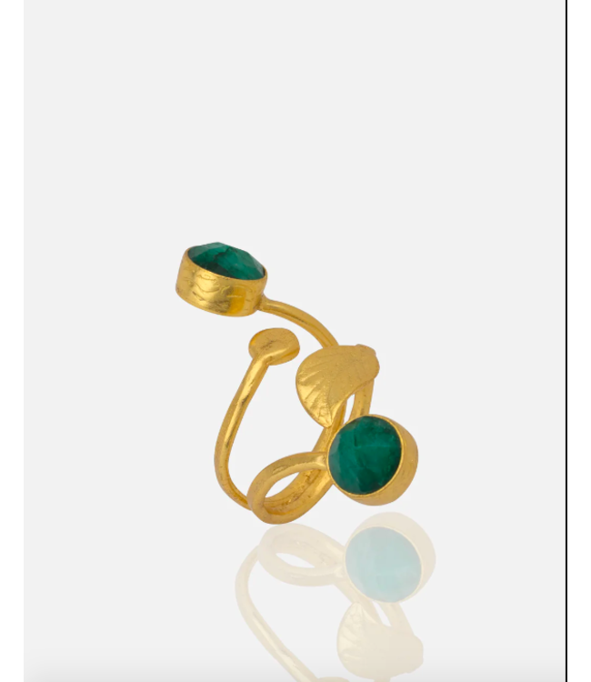 RM KANDY Selena Gold Emerald Ring