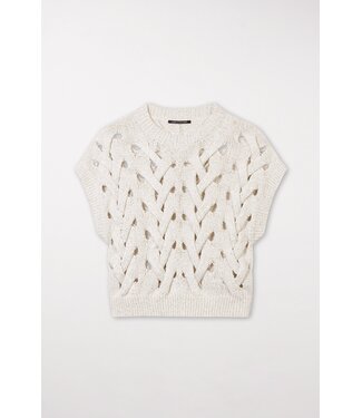 LUISA CERANO Short sleeve pullover knit