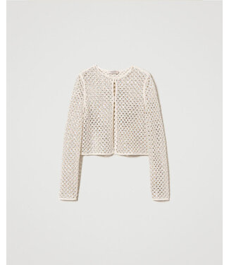 TWINSET Mesh embroidered jacket