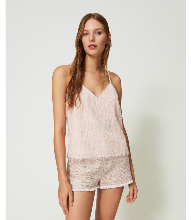 TWINSET Top avec des fils en forme de plumes